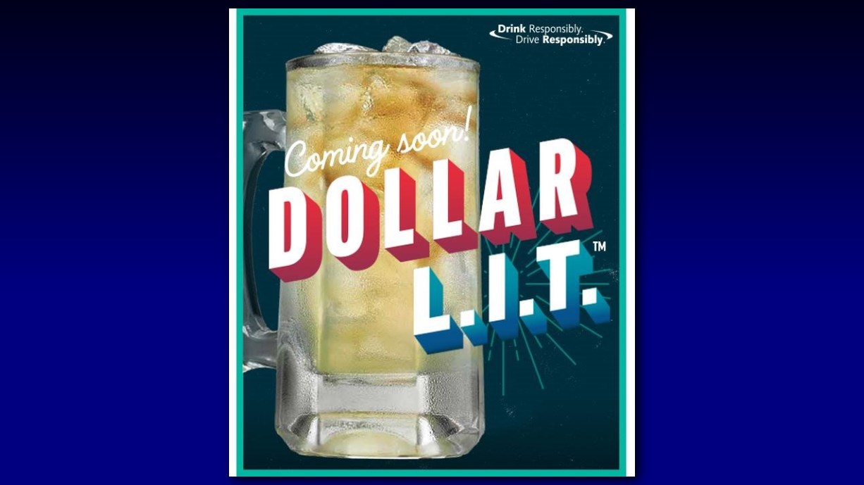 Long Island iced tea for 1 at Applebees beginning Dec. 1